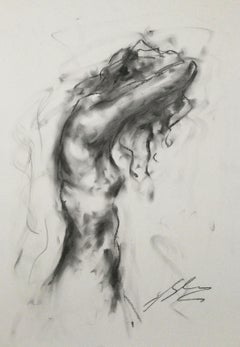 Entretien, dessin, fusain sur papier