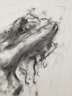 Entretien, dessin, fusain sur papier