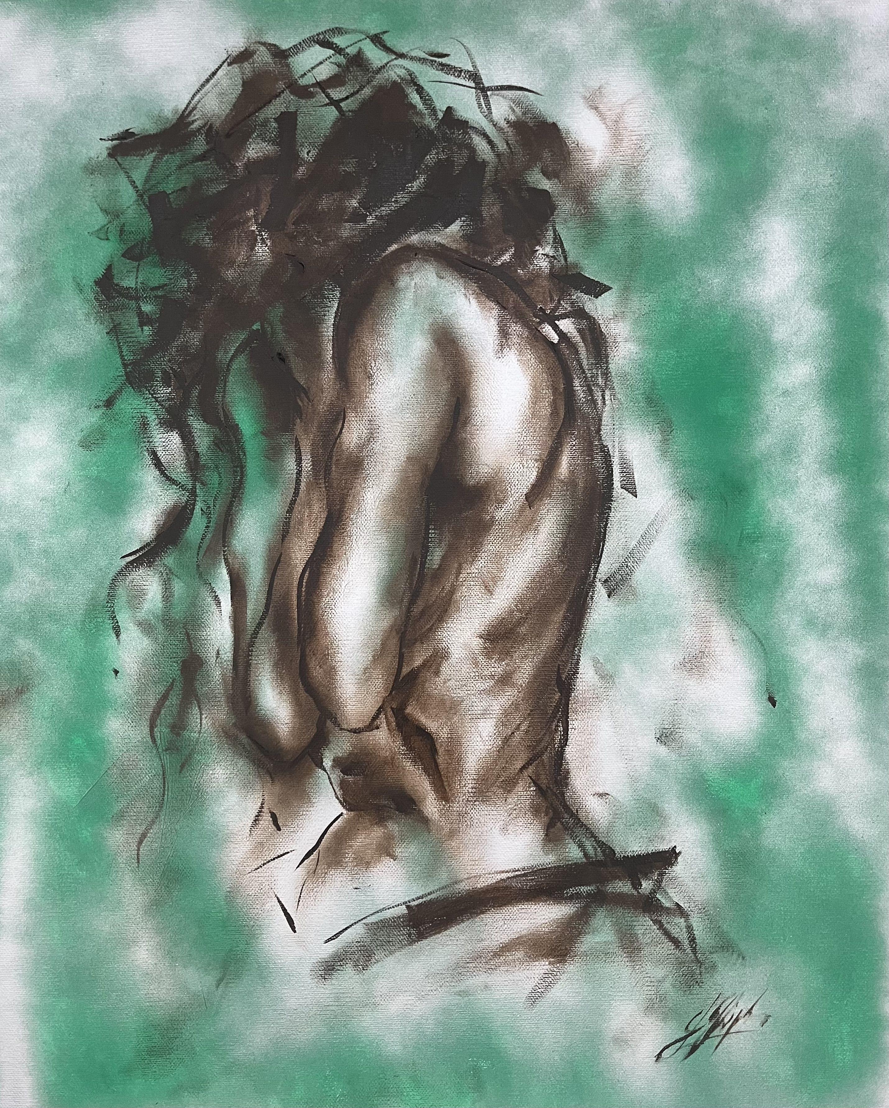Green Day, Painting, Oil on Canvas - Art by James Shipton