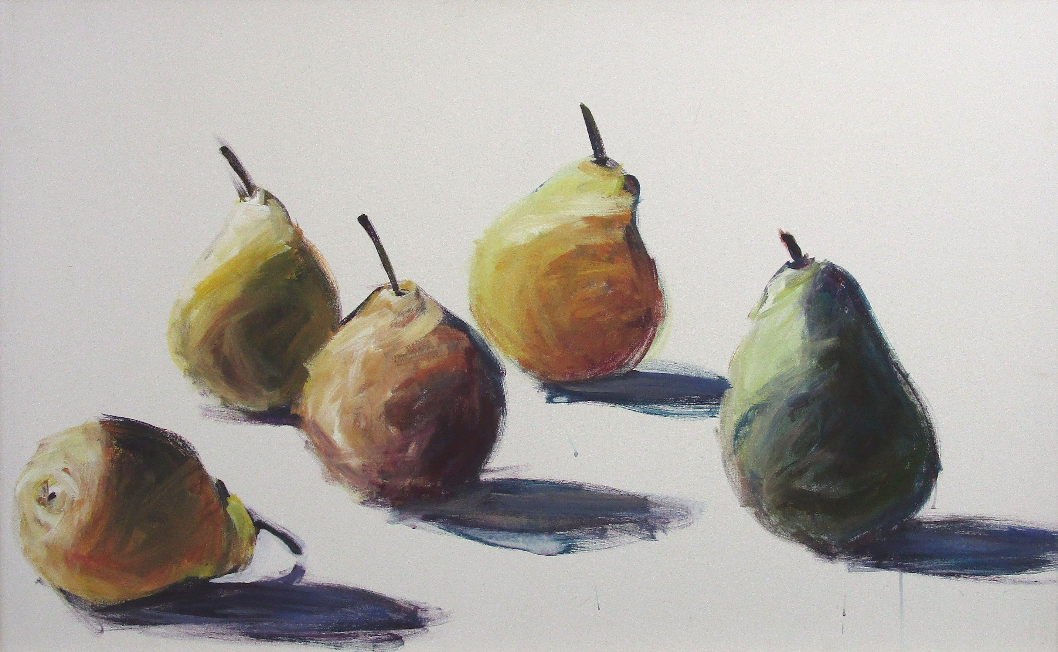 5 Peras, Pintura, Óleo sobre lienzo