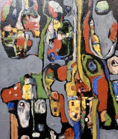 Au-delà du gris 16, peinture, acrylique sur toile