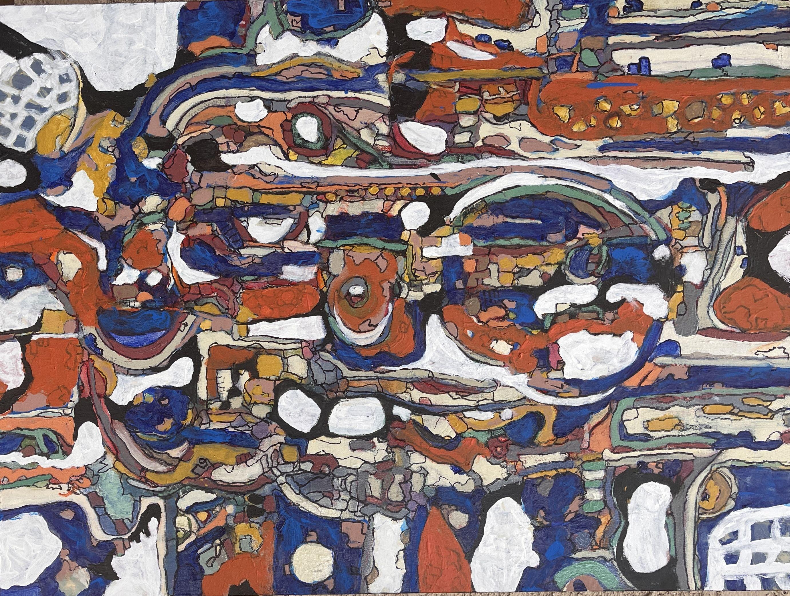 Beyond The Pale #5-horizontal, peinture, acrylique sur toile