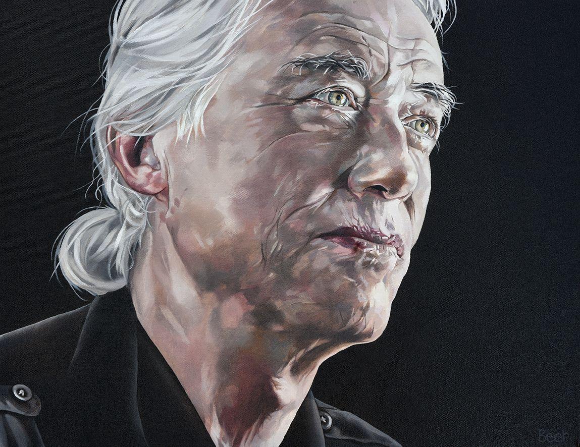 Jimmy Page, Painting, Oil on Canvas - Art by Jo Beer