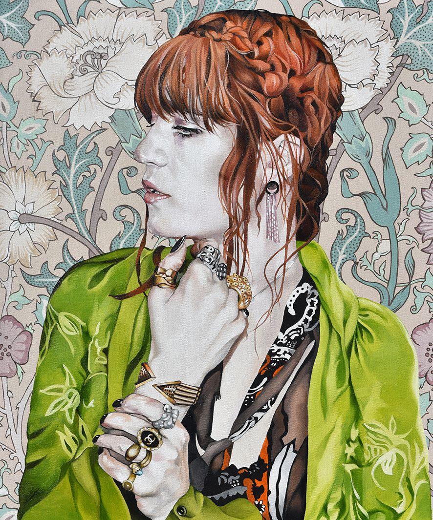 Red Goddess, Painting, Oil on Canvas