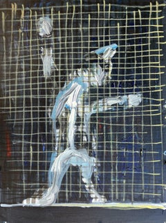 Silver en pantalla, Pintura, Acrílico sobre lienzo