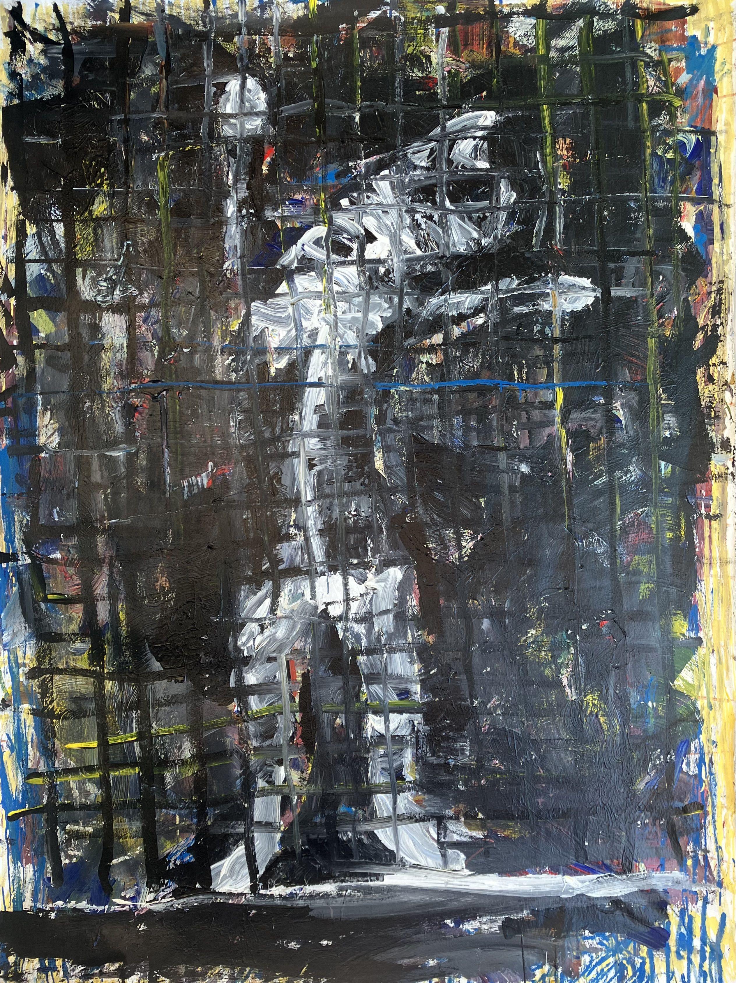 Silver en pantalla, Pintura, Acrílico sobre lienzo - Art de John Kilduff