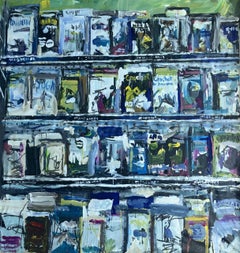 Revistero en la tienda de telas JoAnnes, Pintura, Acrílico sobre lienzo