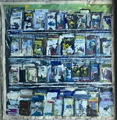 Revistero en la tienda de telas JoAnnes, Pintura, Acrílico sobre lienzo