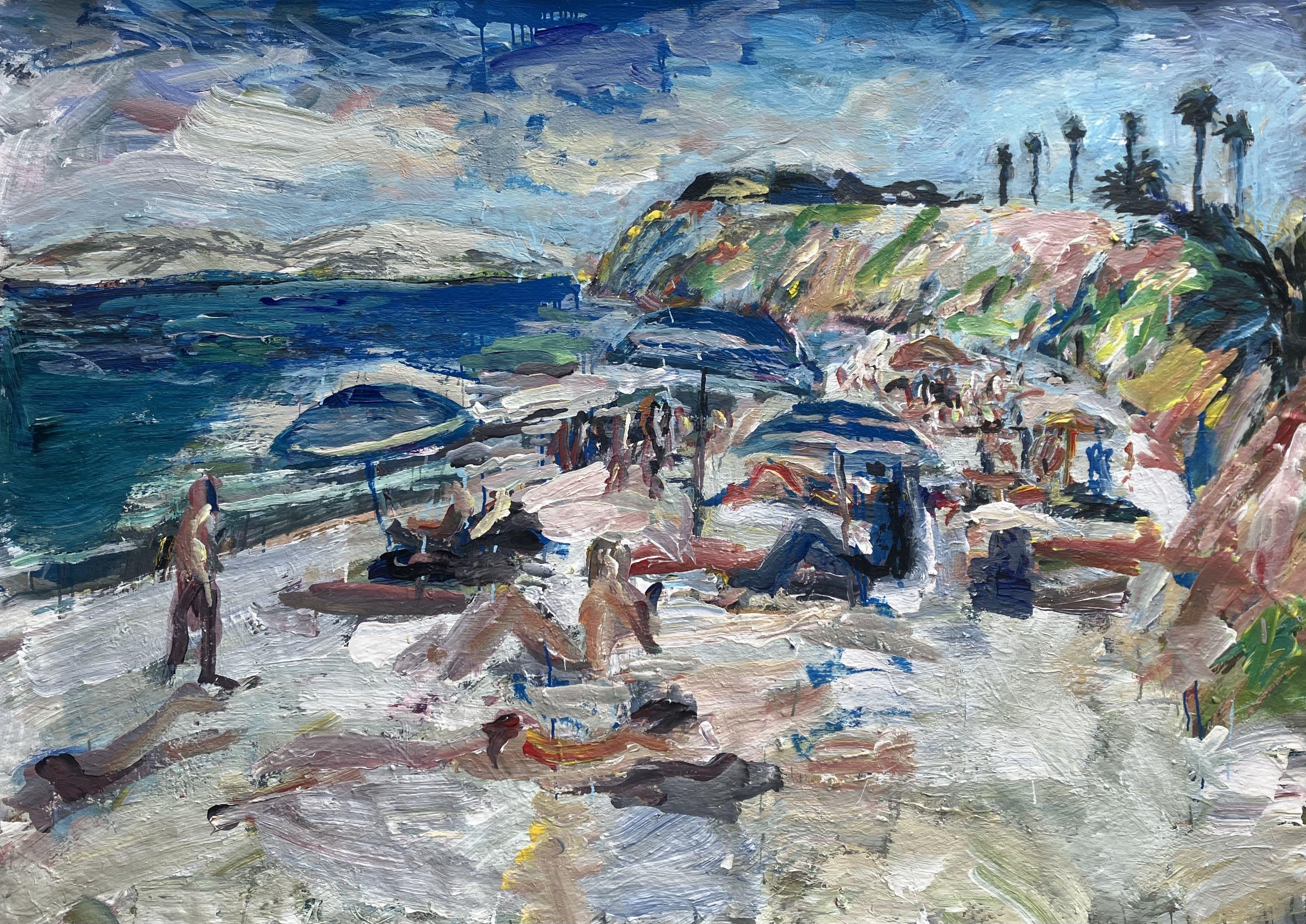 Schmetterlingsstrand, Montecito, Gemälde, Acryl auf Leinwand