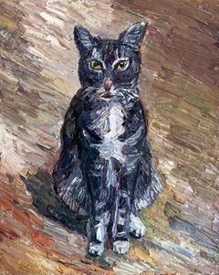 Silver die Katze, Gemälde, Öl auf Leinwand
