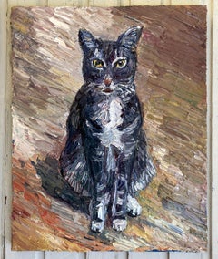 Silver die Katze, Gemälde, Öl auf Leinwand