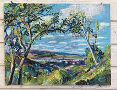 Blick über das Tal, Gemälde, Acryl auf Leinwand