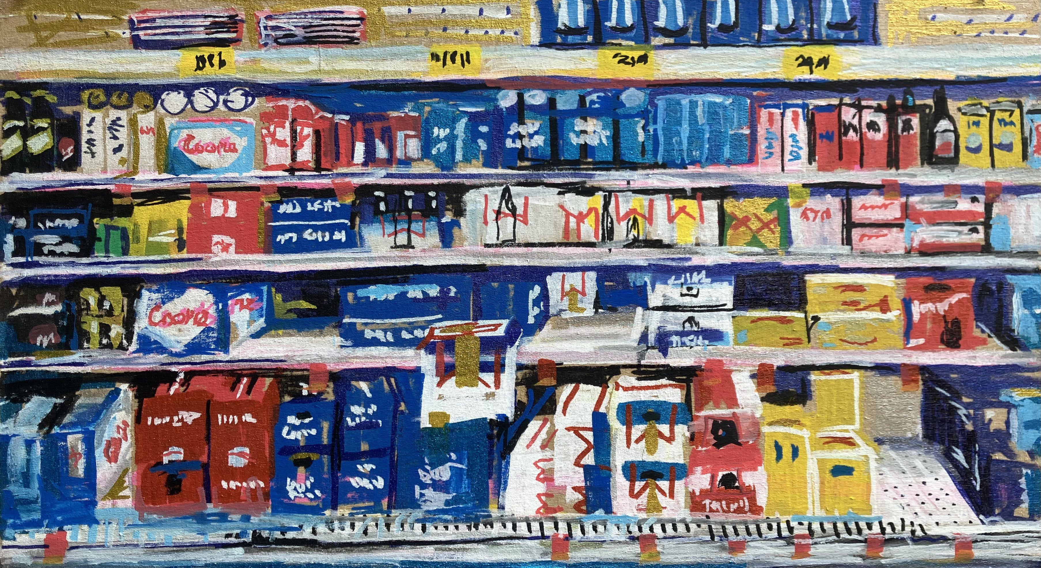 Bier-Gang, Gemälde, Acryl auf Leinwand