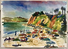 Schmetterlingsstrand #2, Gemälde, Aquarell auf Papier