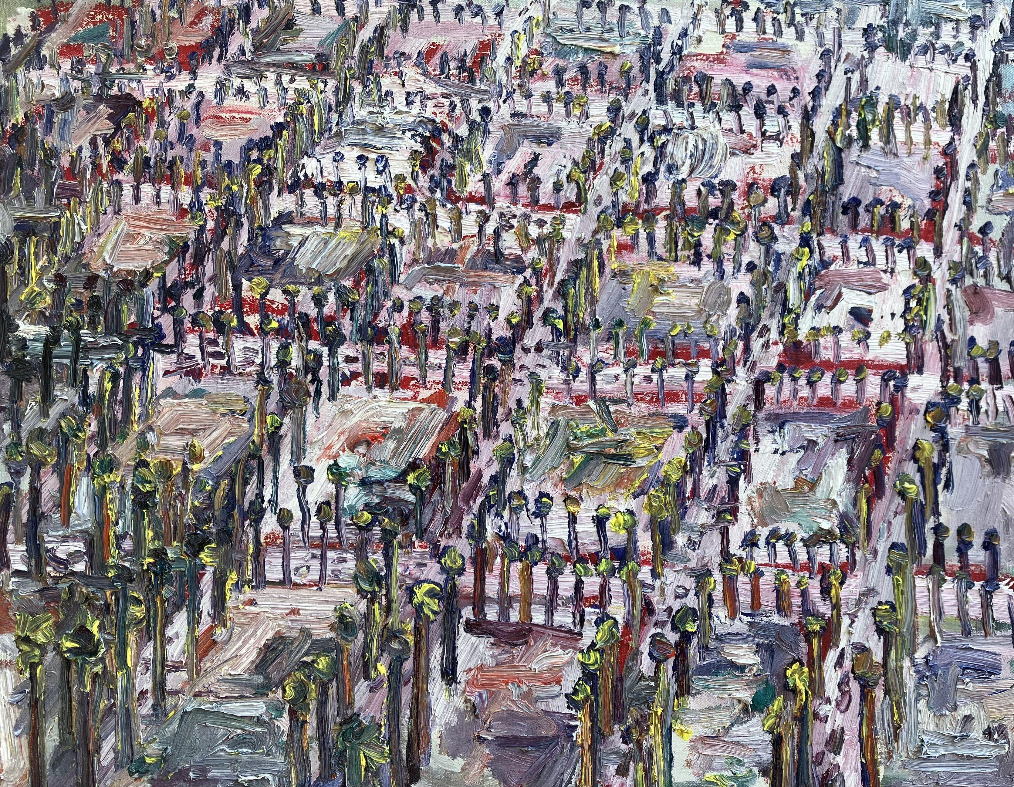 Los Angeles 114 degrees, Painting, Oil on Canvas - Art by John Kilduff