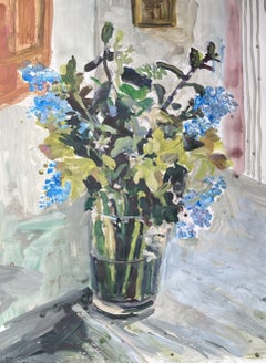 Blumenstillleben, Malerei, Acryl auf Papier