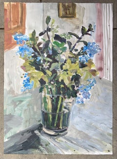 Blumenstillleben, Malerei, Acryl auf Papier