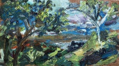 Landschaft #3, Gemälde, Öl auf Andere