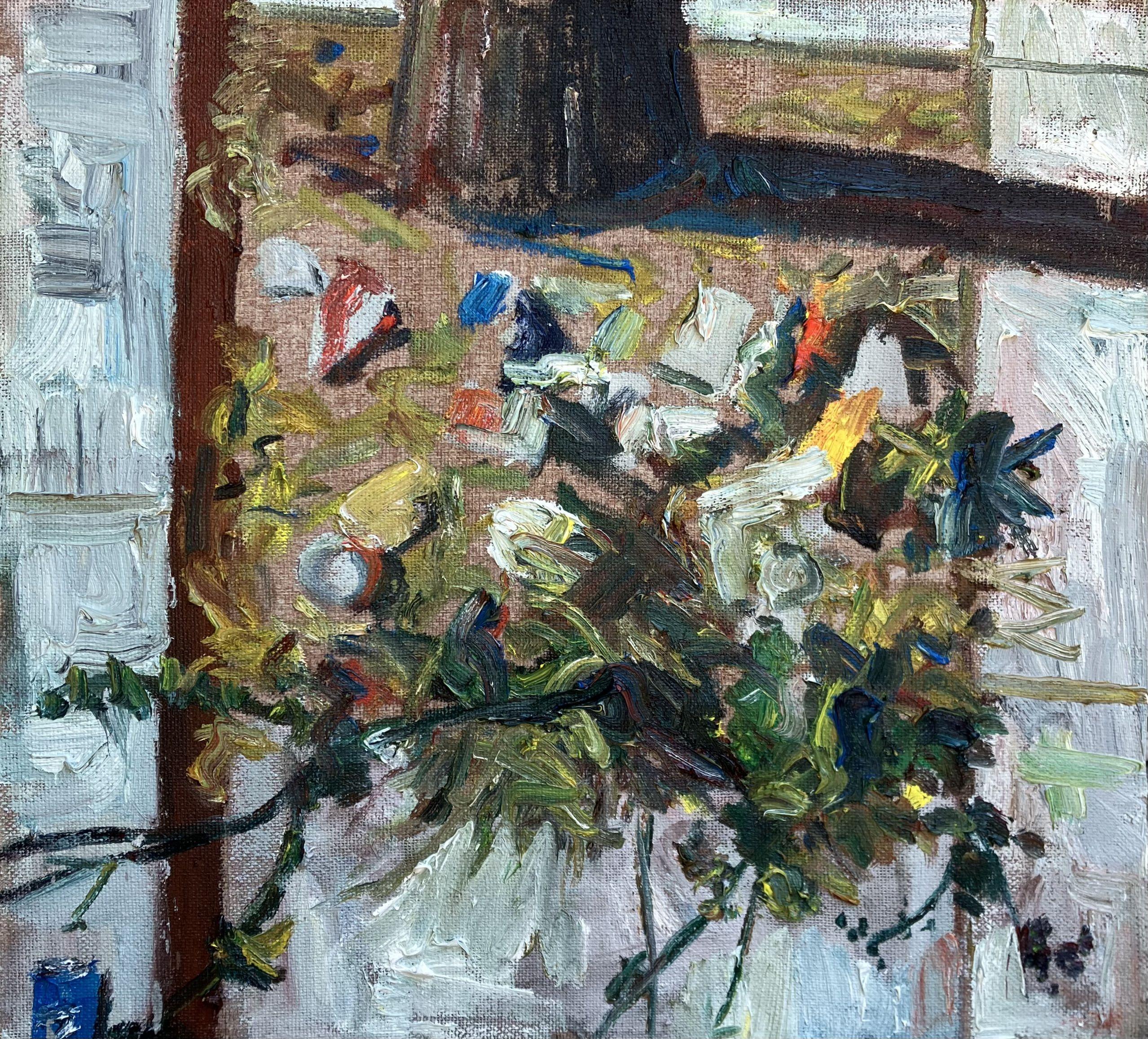 LA Sidewalk #1, Gemälde, Öl auf Andere – Art von John Kilduff