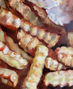 Salsiccia, uovo e rughetta, Pittura, Olio su tela