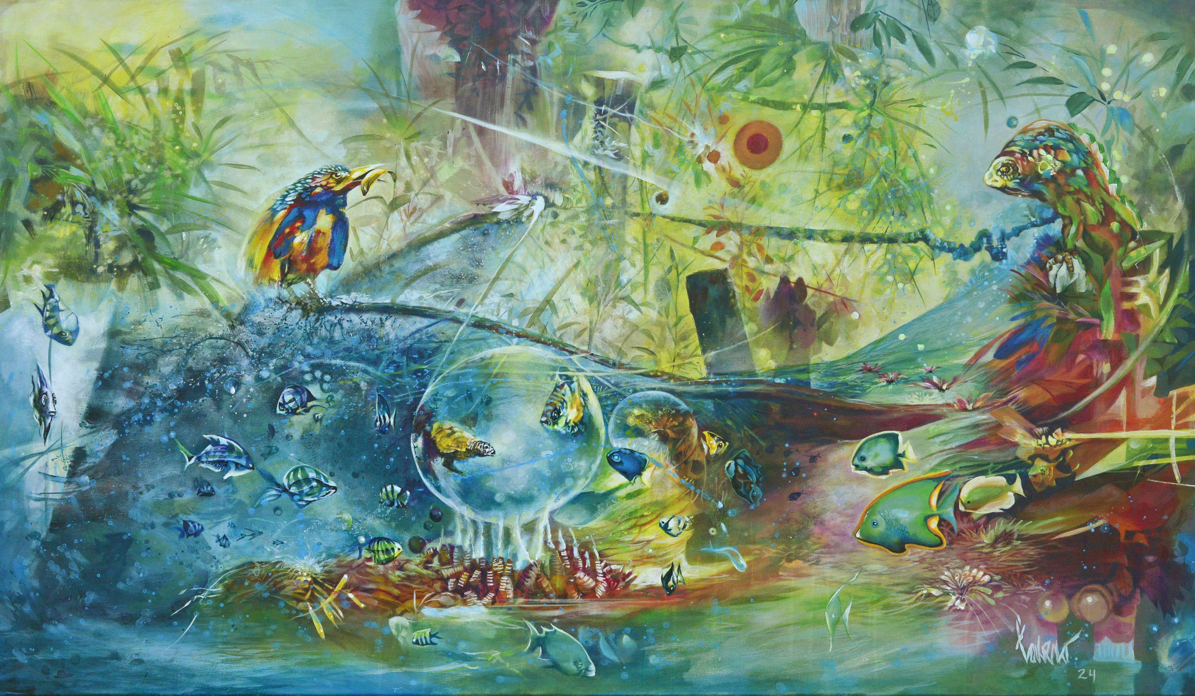 clearwater, Painting, Acrylic on Canvas - Art by Jorge Calero
