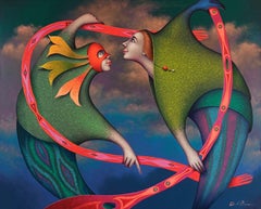 Danza con nastri, Pittura, Olio su tela