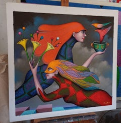 L'offerta, Pittura, Olio su tela