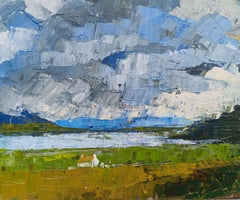 Una escena costera, Pintura, Acrílico sobre lienzo