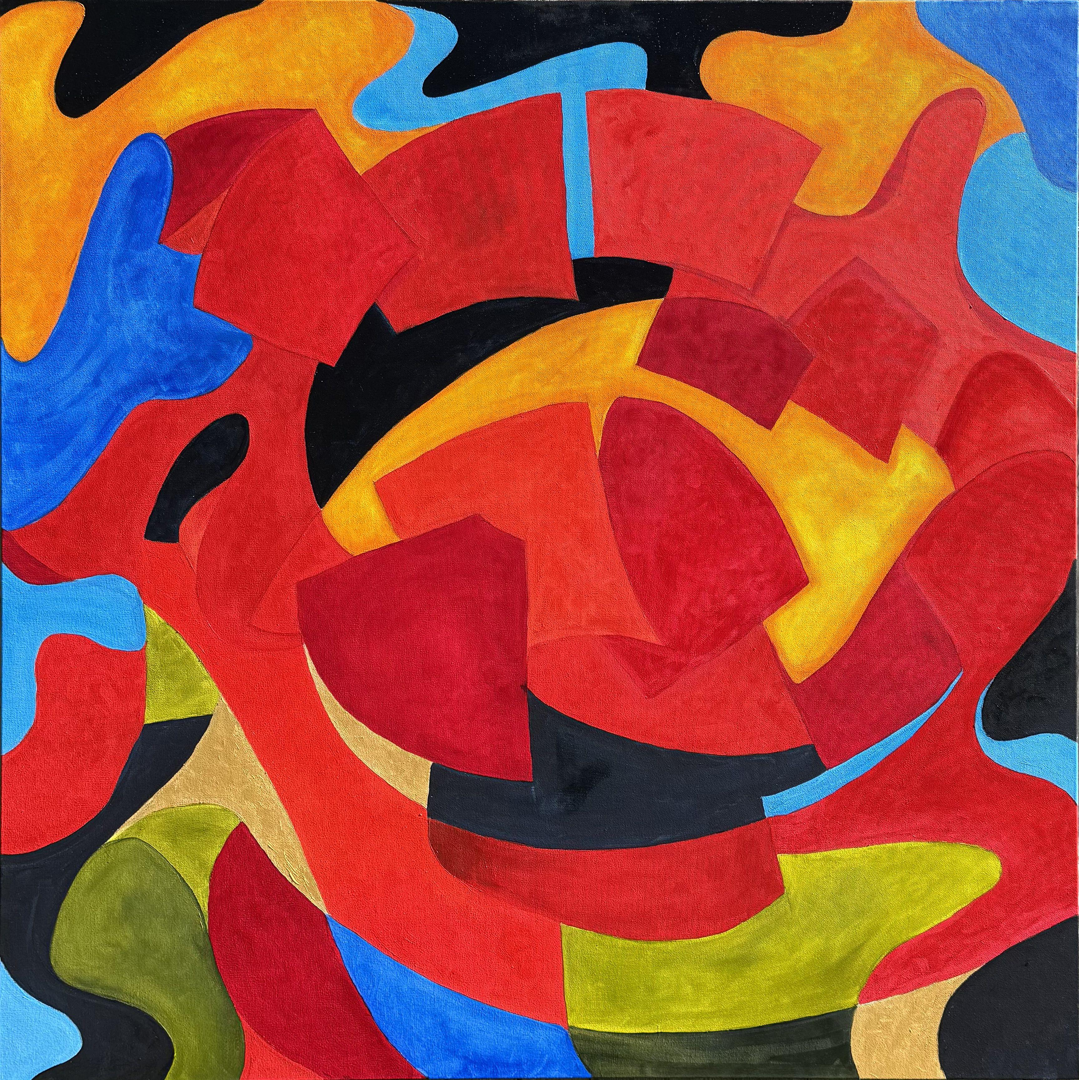 Steppin' out, Pittura, Olio su tela - Art di Julius Babilonia