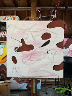 Lady Pink, Peinture, Huile sur toile