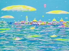 The Waves Of Happiness, Painting, Acrylic on Canvas