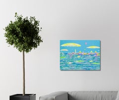The Waves Of Happiness, Painting, Acrylic on Canvas