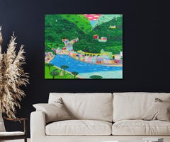 Es cálido y acogedor, Pintura, acrílico sobre lienzo