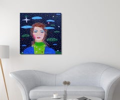 Echoes Of The Cosmic Soul, Painting, Acrylic on Canvas