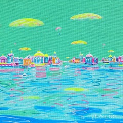 Floating Through The Venice, Painting, Acrylic on Canvas