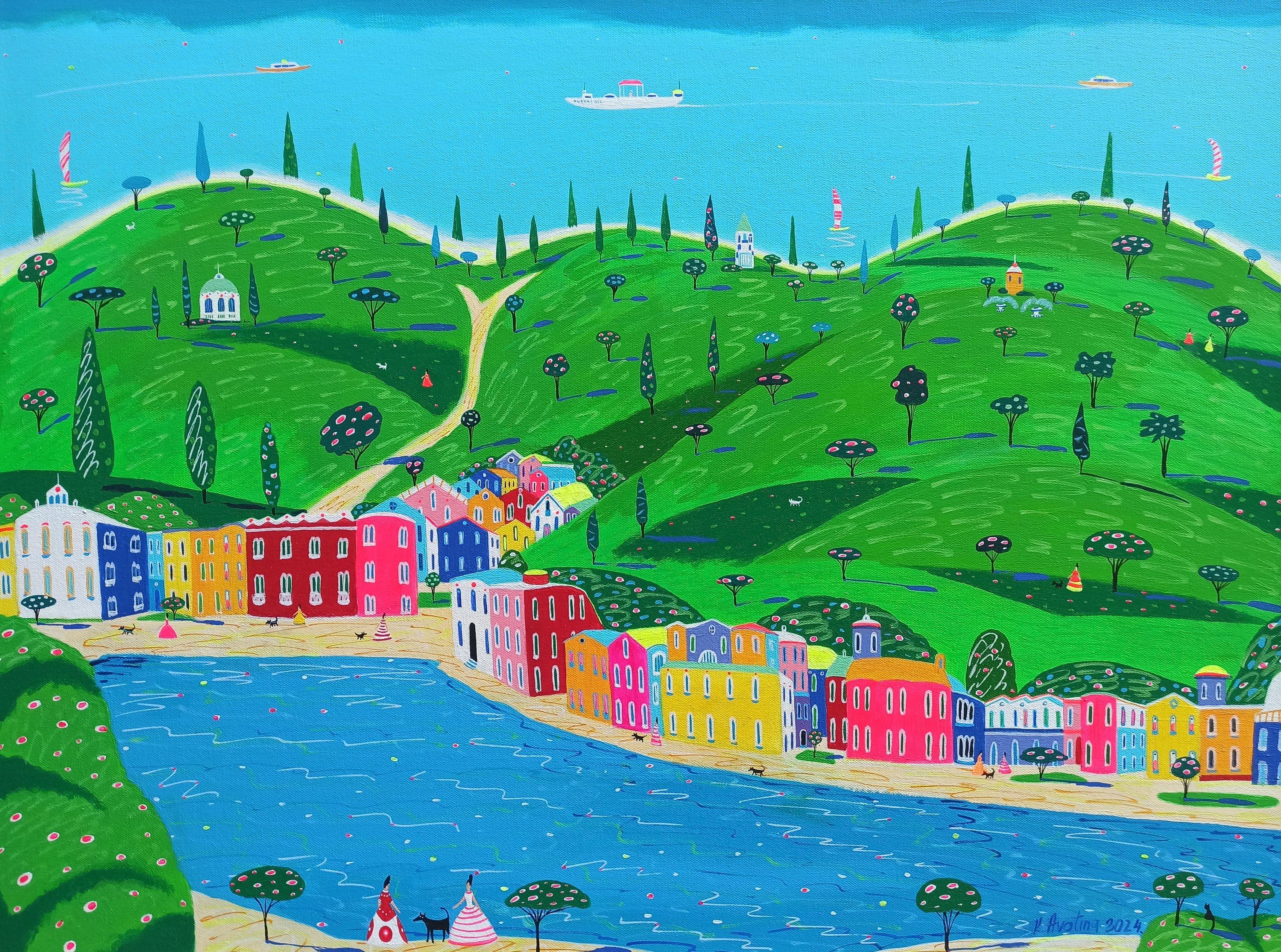 « Quand j'ai le plus besoin de toi », peinture, acrylique sur toile - Art de Katrina Avotina