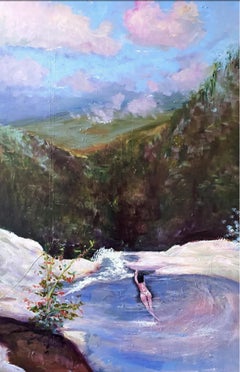 „Pool OF Love“, Gemälde, Acryl auf Holztafel