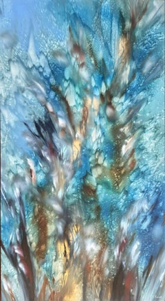 Gocce blu, Dipinto, Olio su tela