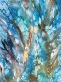 Gocce blu, Dipinto, Olio su tela