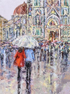 Reflections Of The Duomo, Painting, Oil on Canvas