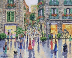An Evening In Barcelona, Painting, Oil on Canvas