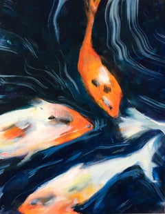 Coy Koi, Painting, Oil on Canvas