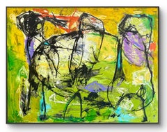 The Green Giants, Painting, Oil on Canvas