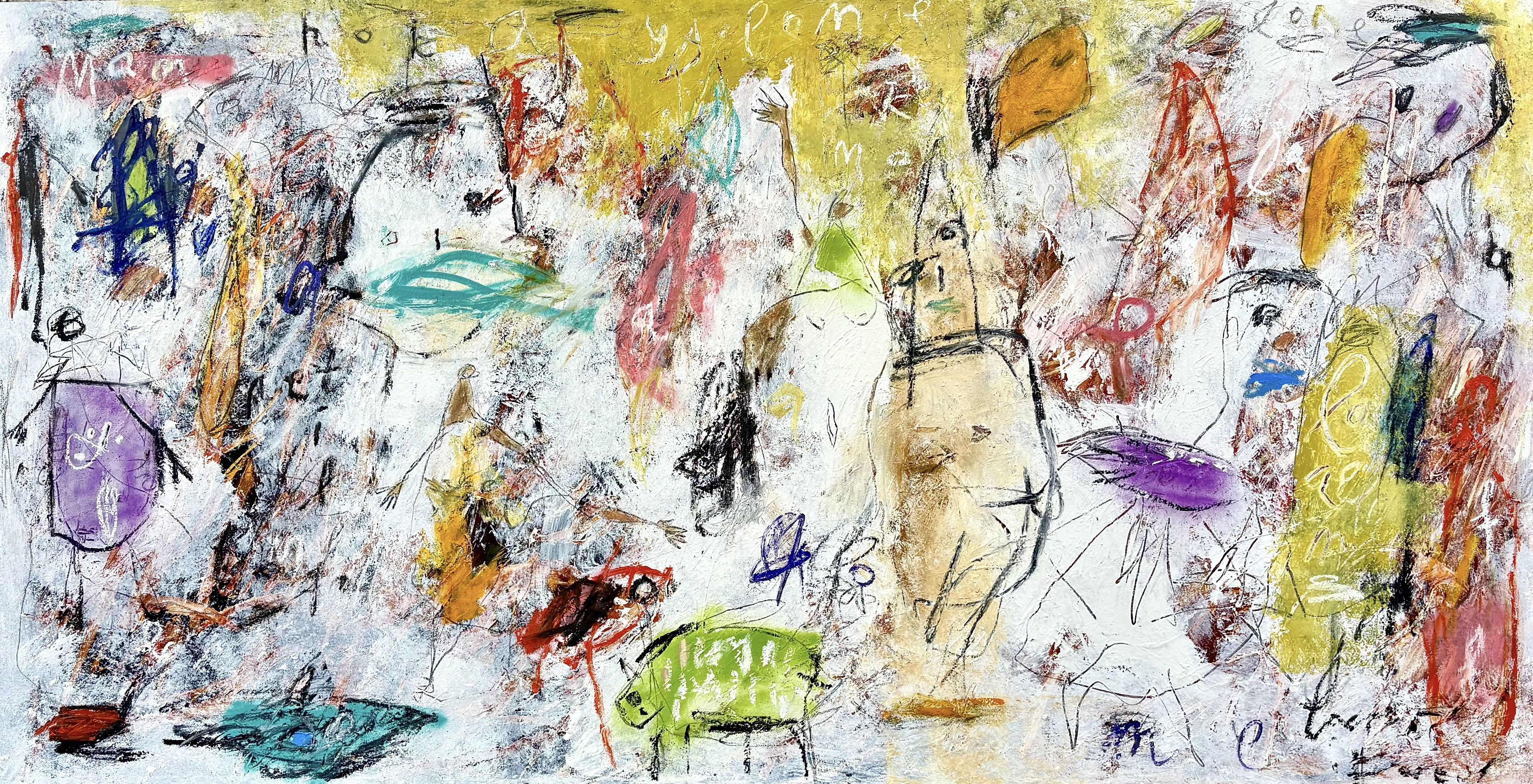 Playful, Painting, Oil on Canvas - Art by Laurent Proneur