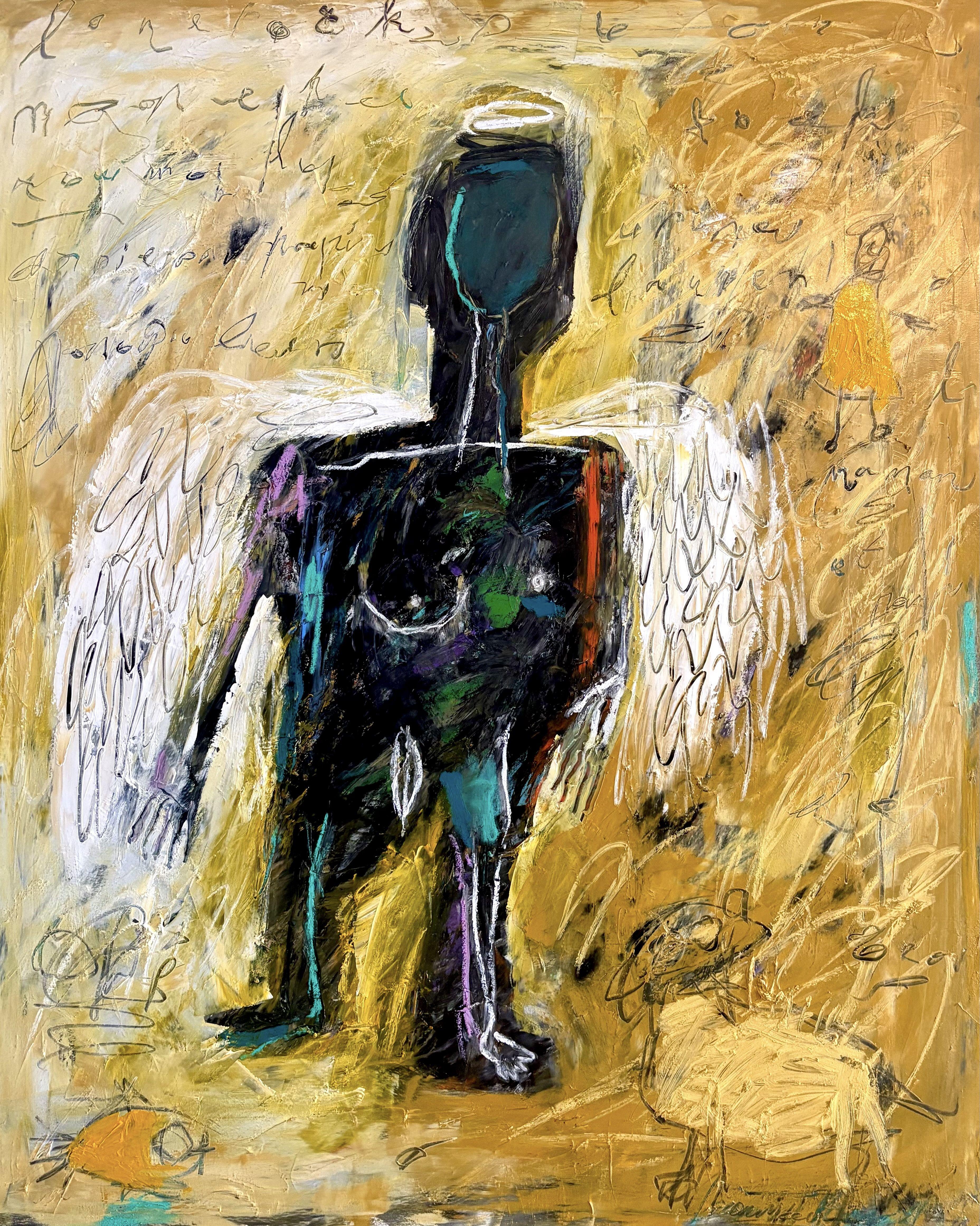 the female angel, Painting, Oil on Canvas