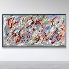 «Writtings on a grey», pintura, óleo sobre lienzo