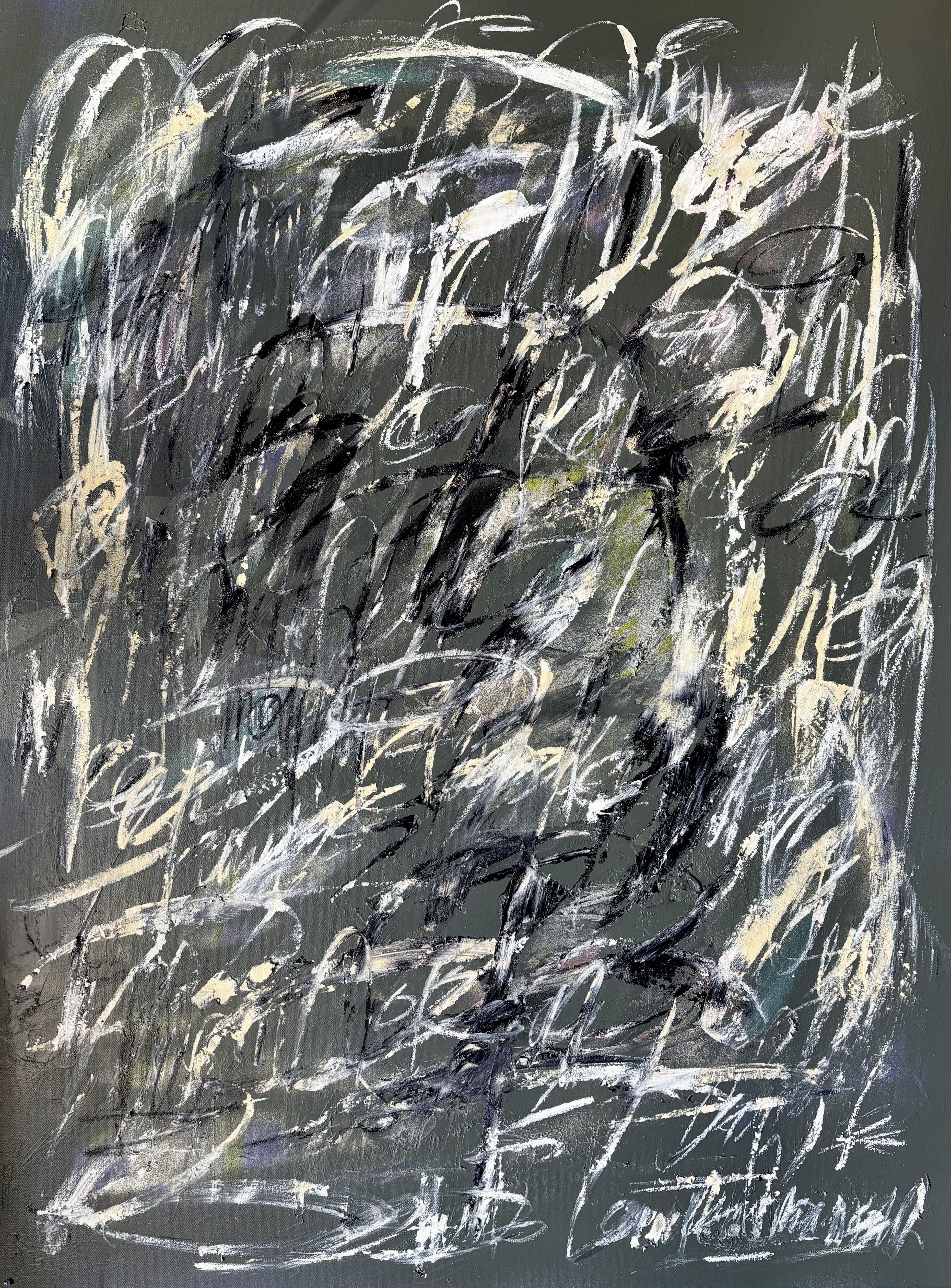La lettre, Painting, Oil on Canvas - Art by Laurent Proneur