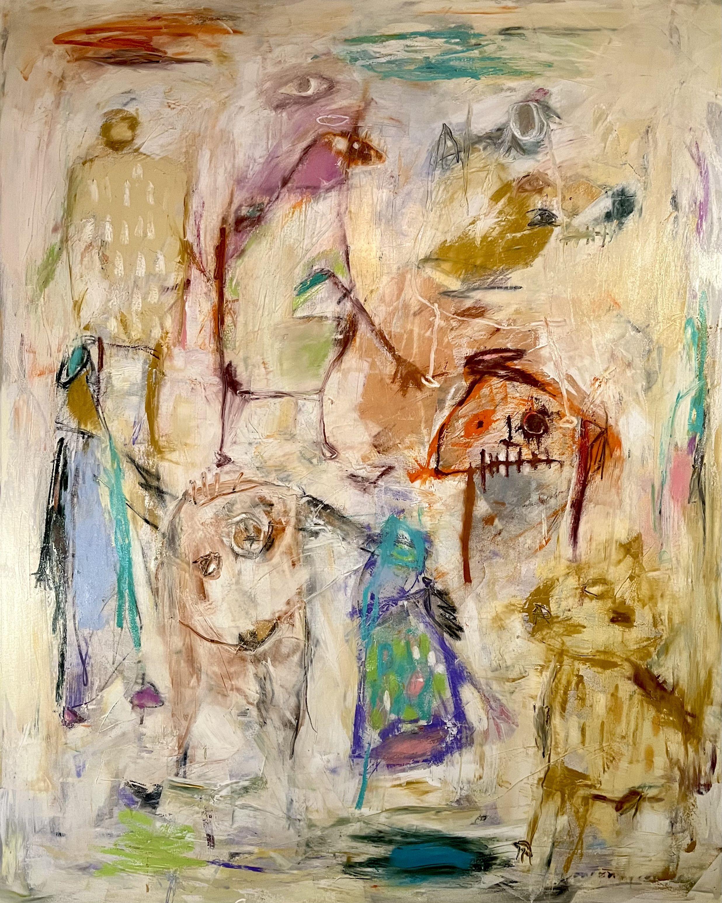 Mamá, he tenido un sueño raro, Pintura, Óleo sobre lienzo - Art de Laurent Proneur