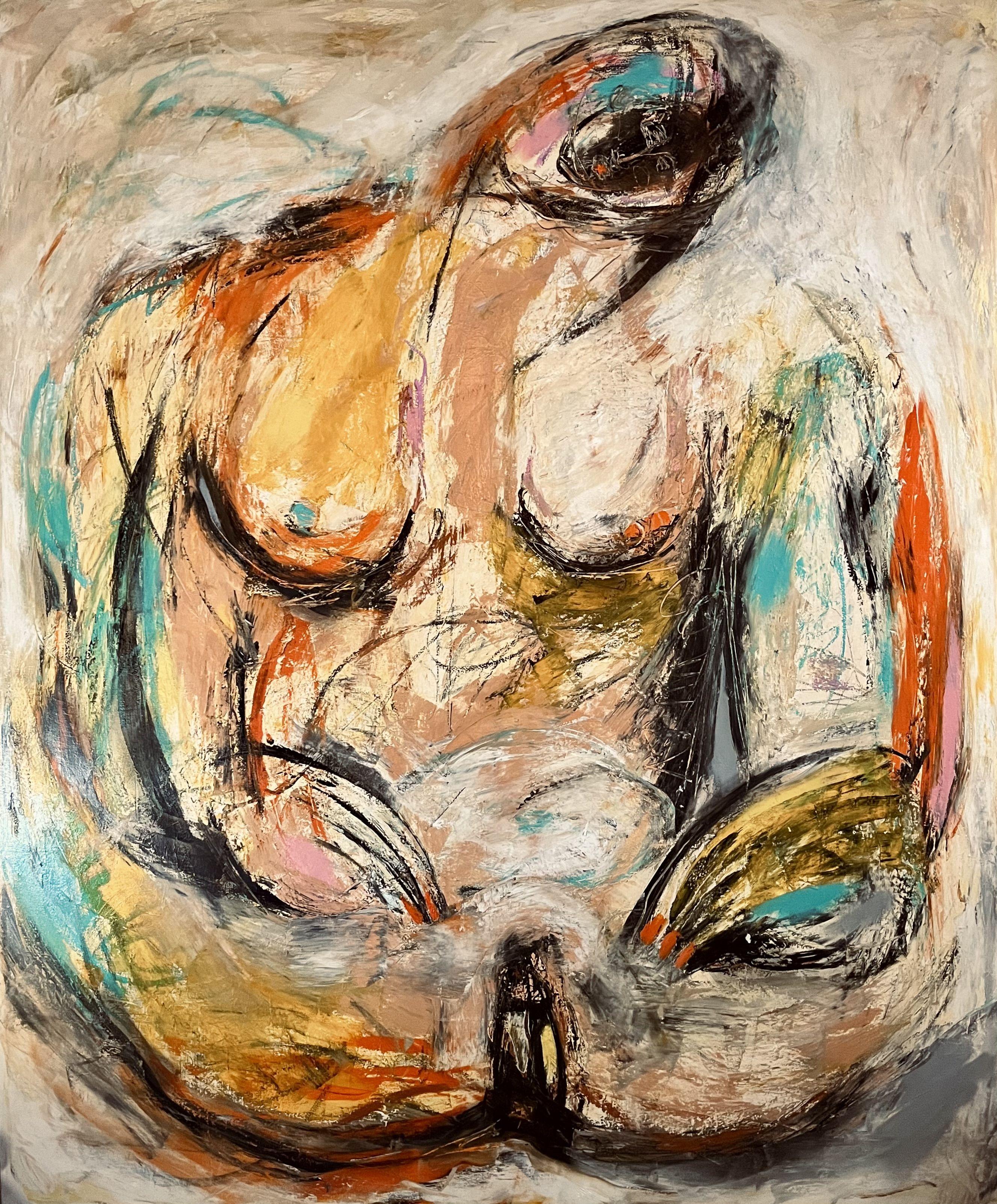 careless model, Painting, Oil on Canvas - Art by Laurent Proneur