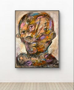 Portrait d'un homme inquiet, Peinture, Huile sur toile